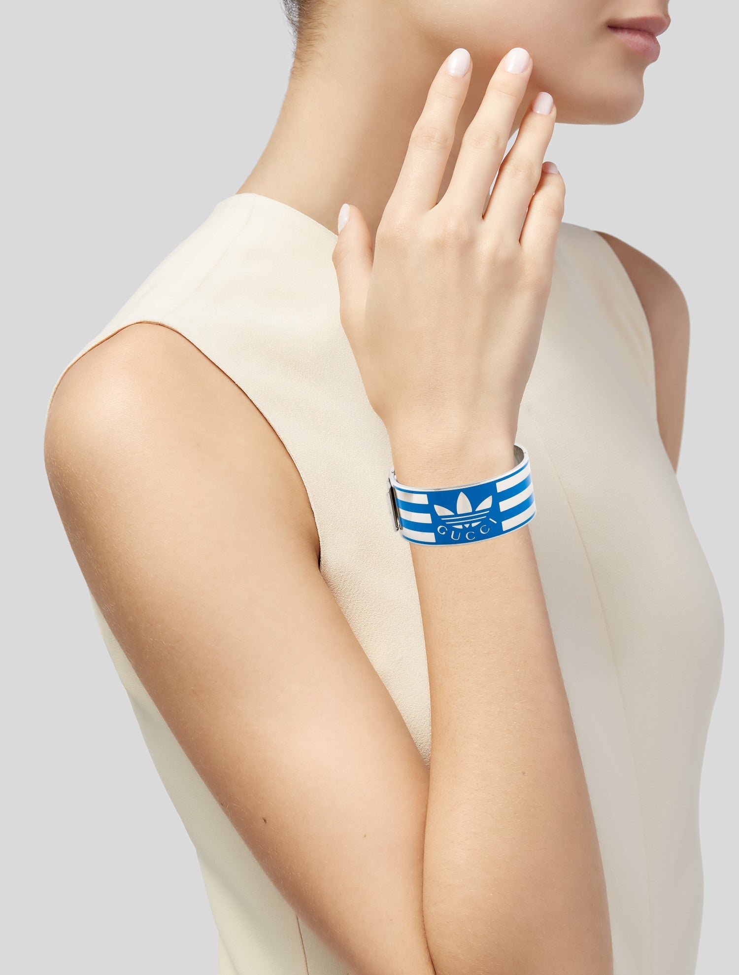 Gucci x Adidas Enamel Striped Bracelet